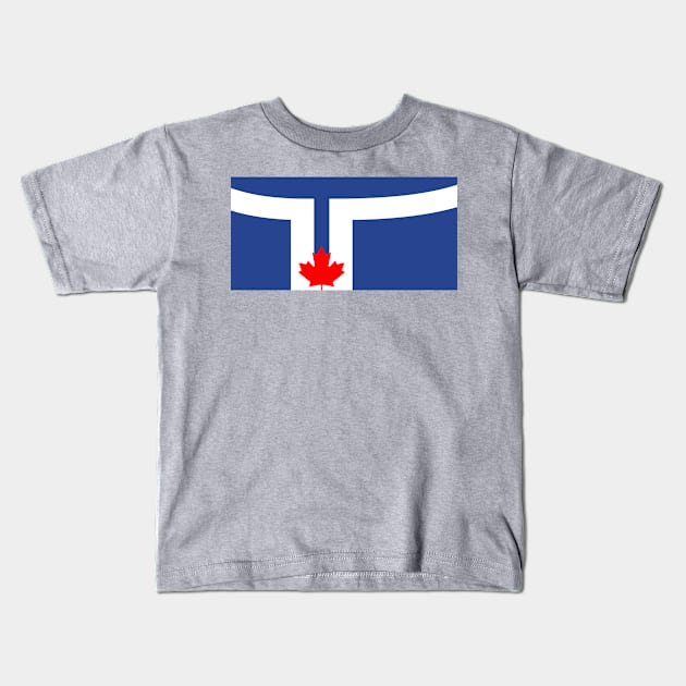 Flag of Toronto, Ontario Kids T-Shirt by brigadeiro